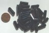 50 17x6mm Flattened Black Lustre Tubes